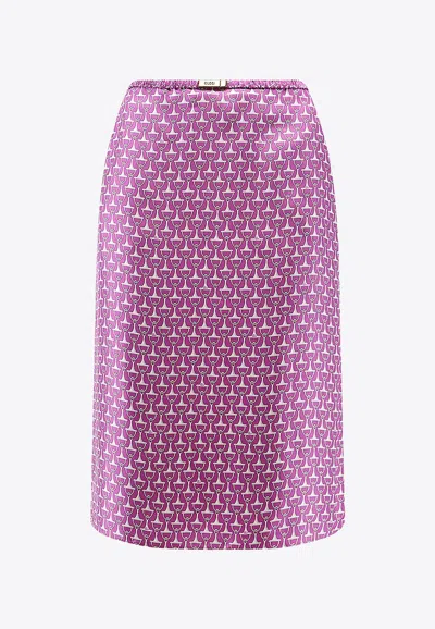 Gucci Sequined Midi Skirt In Purple