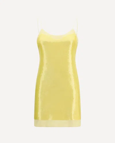 Gucci Sequined Mini Dress In Yellow