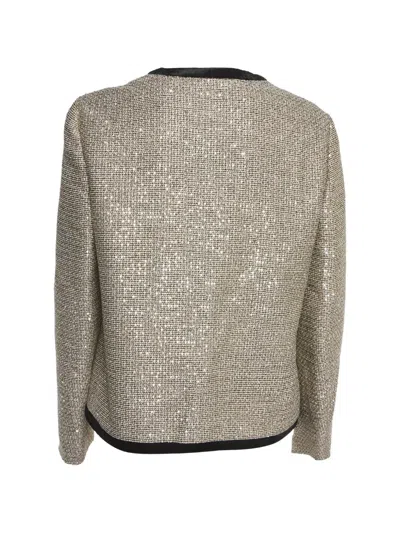 Pre-owned Gucci Sequin-embellished Tweed Jacket In Yellow