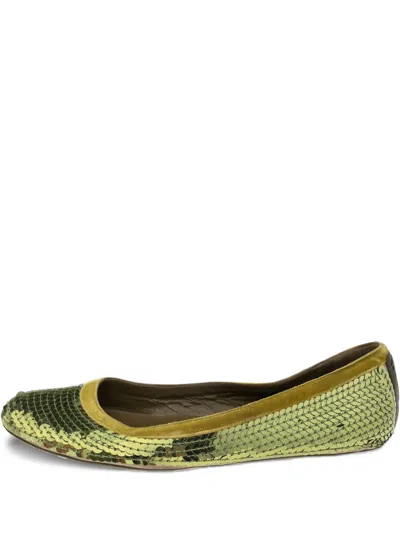 Pre-owned Gucci Sequinned Ballet Flats