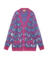 Gucci Multicolor Sequined Chevron-knit Cardigan