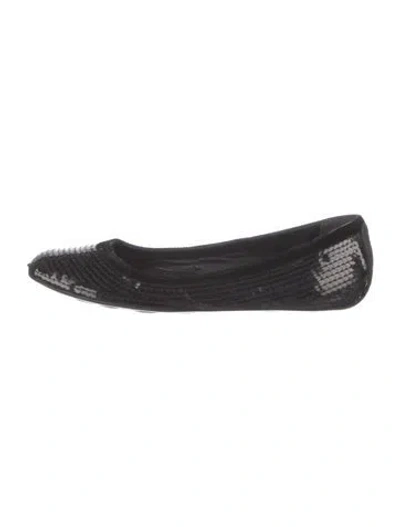 Pre-owned Gucci Sequins Sequin Embellishments Ballet Flats In Black