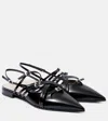 Gucci Seraphine Patent Leather Ballet Flats In Black