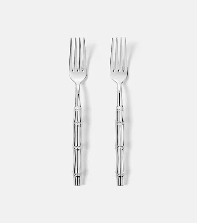Gucci Set Of 2 Silver-plated Forks