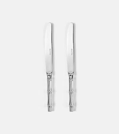 Gucci Set Of 2 Silver-plated Knives