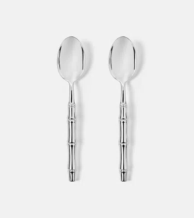 Gucci Set Of 2 Silver-plated Spoons