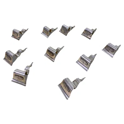 Pre-owned Gucci Set Of Ten Knife Or Chopstick Rests By  In Gray
