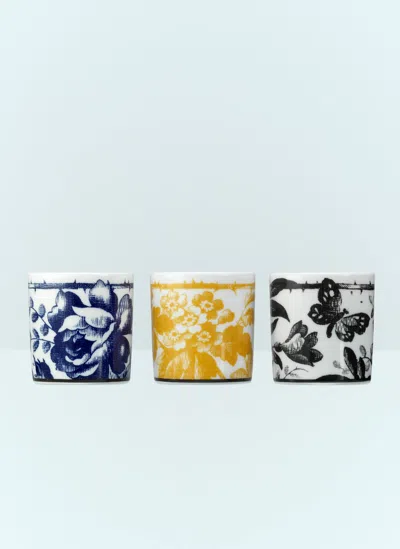 Gucci Set Of Three Herbarium Candles In Multi