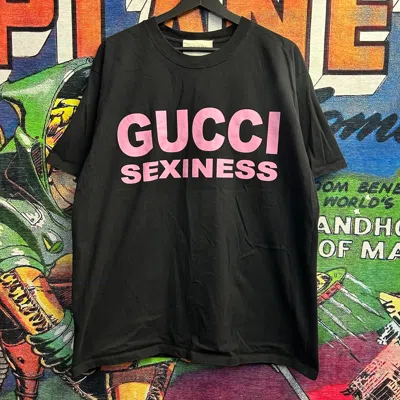 Pre-owned Gucci Sexiness Tee Size Medium In Black