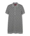 Gucci Women Gg Wool Dress With Ribbed Profiles In Gray