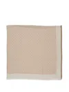 Gucci Shawl In Wool And Silk Gg In Neutral
