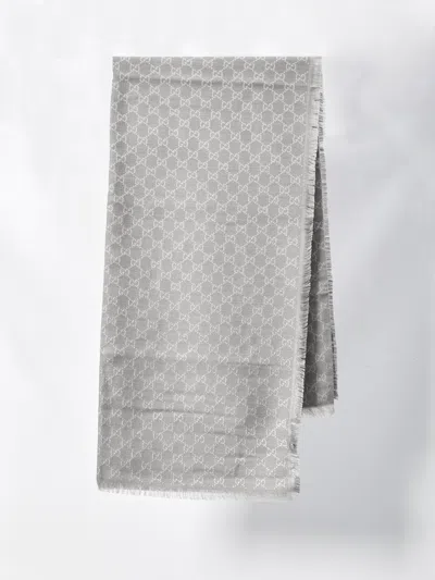 Gucci Shawl With Printed Gg Lamé