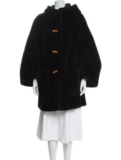 Pre-owned Gucci Shearling Fur Coat In Black