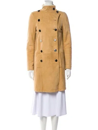 Pre-owned Gucci Shearling Fur Coat In Neutral