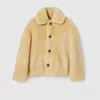 Gucci Buttoned Shearling Jacket In Yellow