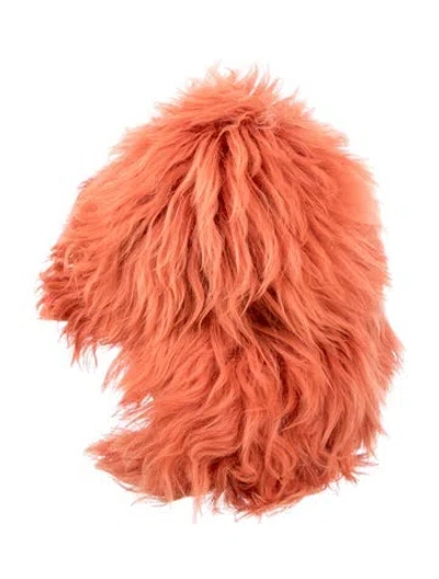 Pre-owned Gucci Shearling Trapper Hat W/tags In Orange