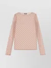 Gucci Gg Star Tulle Top In Pink