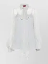 Gucci Light Blue Printed Chiffon Shirt