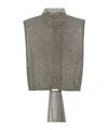 Gucci Sheer Silk Georgette Top In Gray