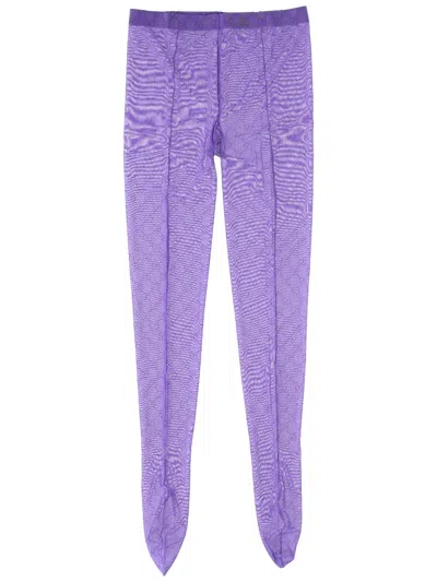 Gucci Sheer Stretch Tights In Purple