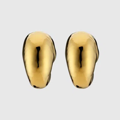 Gucci Shell-shaped Earrings In Gold-toned Metal