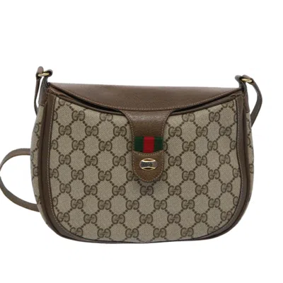 Gucci Sherry Beige Canvas Shoulder Bag ()