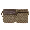 GUCCI GUCCI SHERRY BEIGE CANVAS SHOULDER BAG (PRE-OWNED)