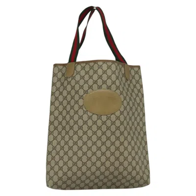 Pre-owned Gucci Sherry Beige Canvas Tote Bag ()