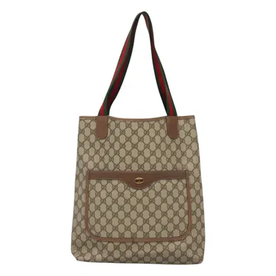 Pre-owned Gucci Sherry Beige Canvas Tote Bag ()