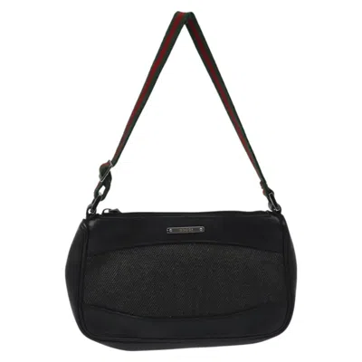 Pre-owned Gucci Sherry Black Canvas Clutch Bag ()