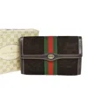 GUCCI GUCCI SHERRY BROWN SUEDE CLUTCH BAG (PRE-OWNED)