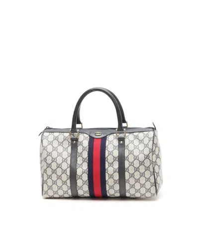 Gucci Sherry Gg Supreme Boston Bag In Orange