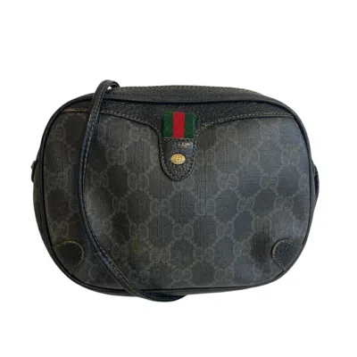 Pre-owned Gucci Sherry Line Black Leather Pochette Shoulder Bag ()