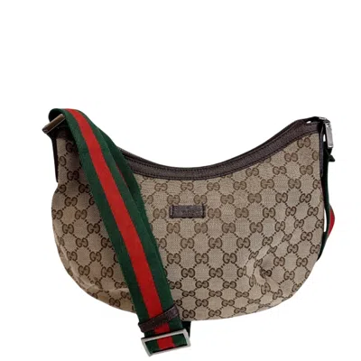 Pre-owned Gucci Sherry Line Brown Gg Canvas Shoulder Bag ()