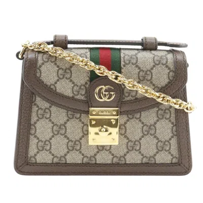 Pre-owned Gucci Sherry Line Brown Gg Supreme Shoulder Bag ()