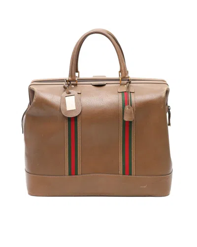 Gucci Sherry Line Doctor Bag In Brown