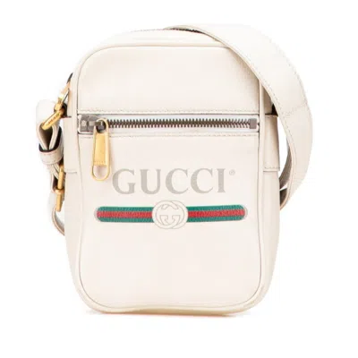 Pre-owned Gucci Sherry Line Ivory Multi-color Leather Shoulder Bag ()