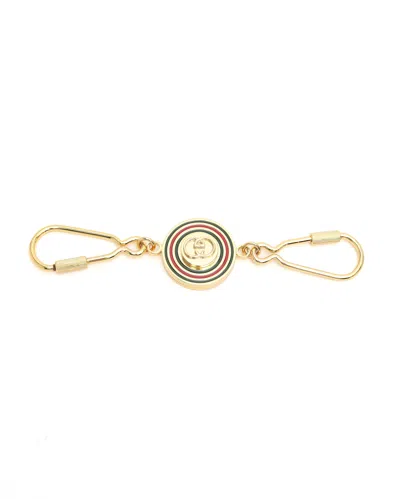 Pre-owned Gucci Sherry Line Keyring In Gold
