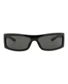 Gucci Shield-frame Injection Sunglasses In Black