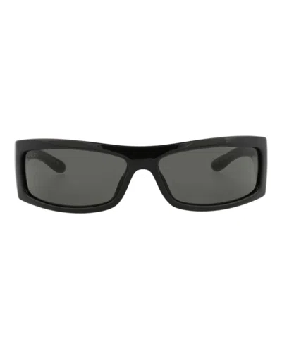 Gucci Shield-frame Injection Sunglasses In Black