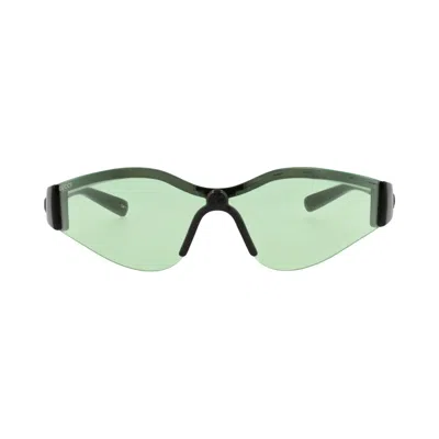 Pre-owned Gucci Shield Frame Injection Sunglasses 'black/green' | Women's Size Onesize