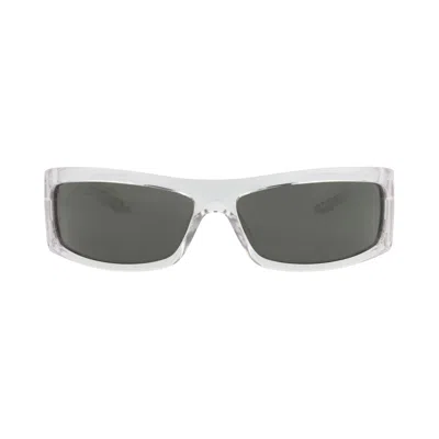 Pre-owned Gucci Shield-frame Injection Sunglasses 'crystal Grey' | Men's Size Onesize In Gray