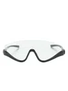 Gucci Shield-frame Sunglasses In 黑色