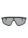 Gucci Shield-frame Sunglasses In 黑色