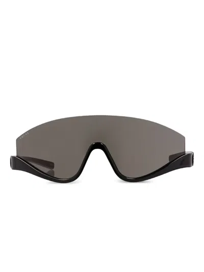 Gucci Shield-frame Sunglasses In Black