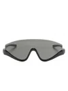 Gucci Shield-frame Sunglasses In Black