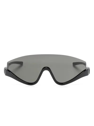 Gucci Shield-frame Sunglasses In Black