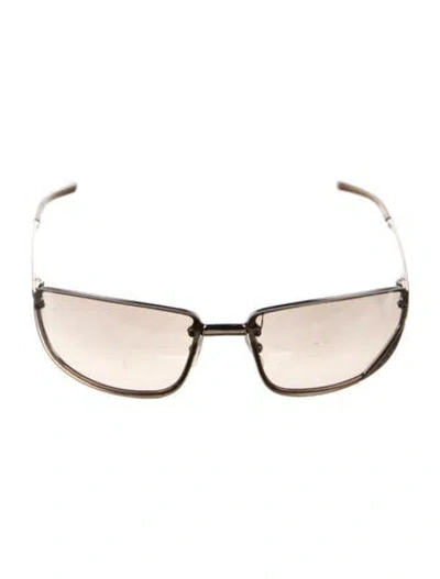 Pre-owned Gucci Shield Gradient Sunglasses In Gold