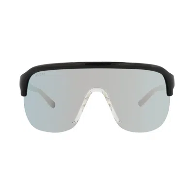 Pre-owned Gucci Shield Sunglasses 'black/silver' | Men's Size Onesize