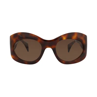 Pre-owned Gucci Shield Sunglasses 'havana/brown' | Men's Size Onesize